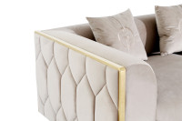 Диван Bern двухместный велюровый бежевый Диван Bern двухместный велюровый бежевый