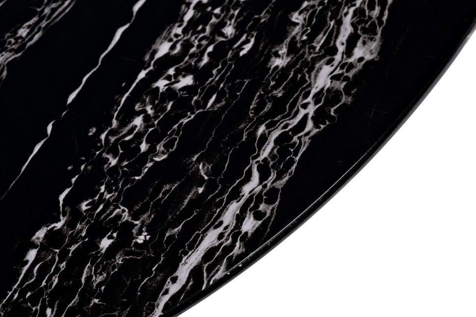 Стол журнальный овальный черный/хром