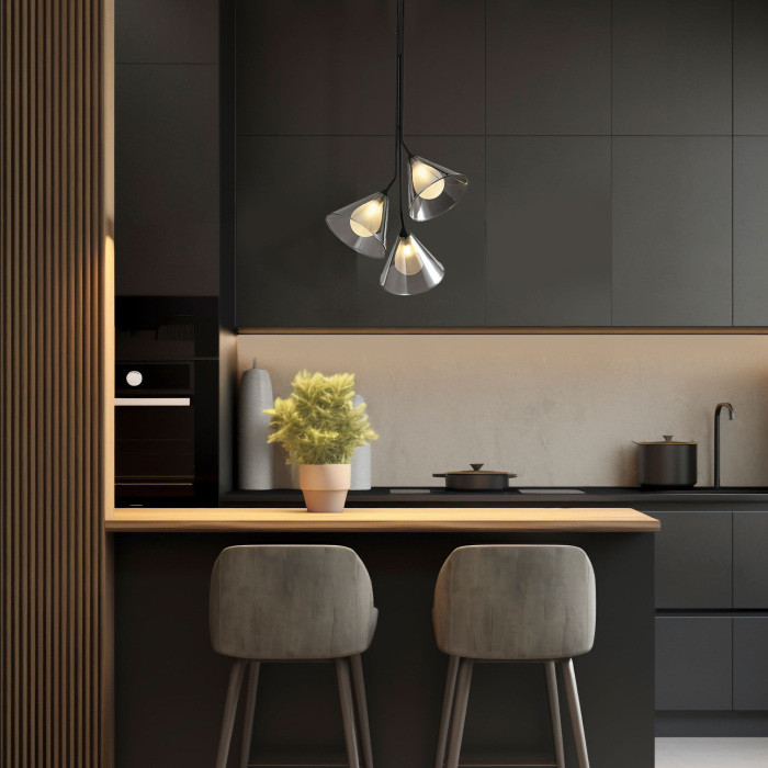 Подвесной светильник Enigma 70161/3 черный Eurosvet