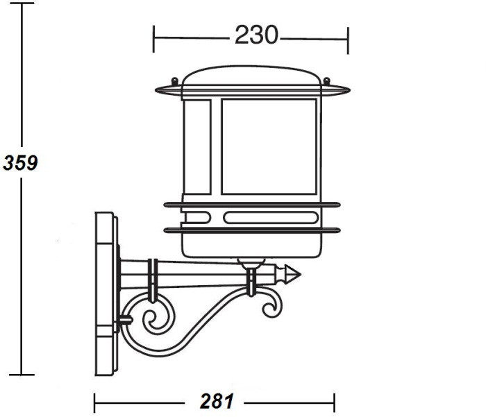 Настенный фонарь уличный TOKIO 68301/02 Bl opal Oasis Light