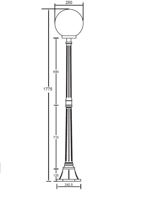 Наземный фонарь  88208S Bl Oasis Light