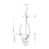 Подвесной светильник Lucia Tucci Narni 1942.1 Gray-Green