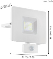 Прожектор уличный Faedo 3 33158 Eglo Прожектор уличный Faedo 3 33158 Eglo