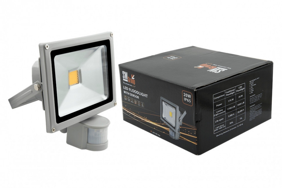 Прожектор уличный FL-COB-20-WW-S SWG