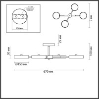 Потолочная люстра Lumion MIKA 5659/72CL Потолочная люстра Lumion MIKA 5659/72CL