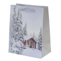 Пакет подарочный (бумага, плотность 210г/м2, блок микс 12шт), L18 W10 H23 см, 4в.