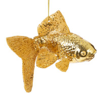 Украшение новогоднее "Золотая рыбка", L11 W7 H10 см