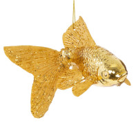 Украшение новогоднее "Золотая рыбка", L11 W7 H10 см
