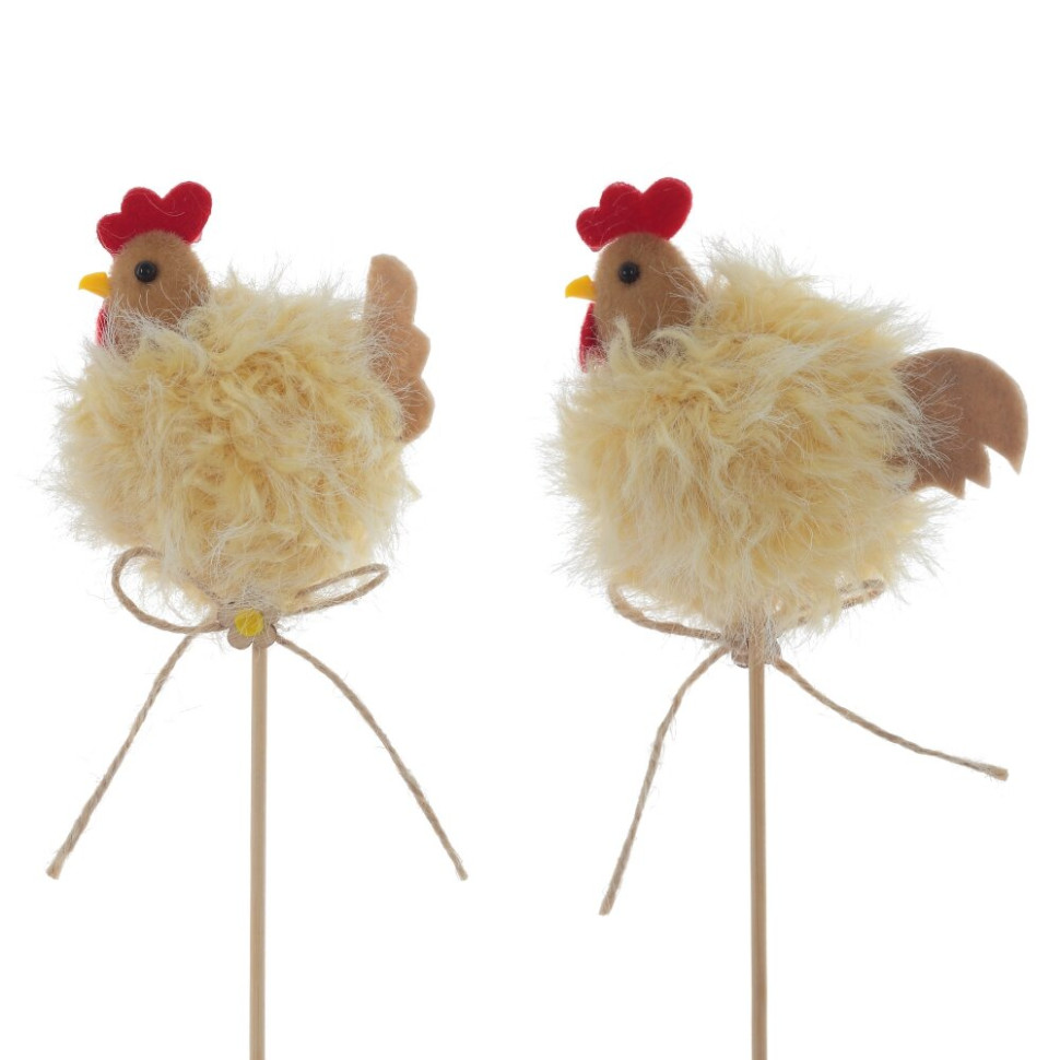 Изделие декоративное (вставка) "Курочка" (4*6,5*7) (блок 12 шт), L6,5 W4 H27 см, 2в.