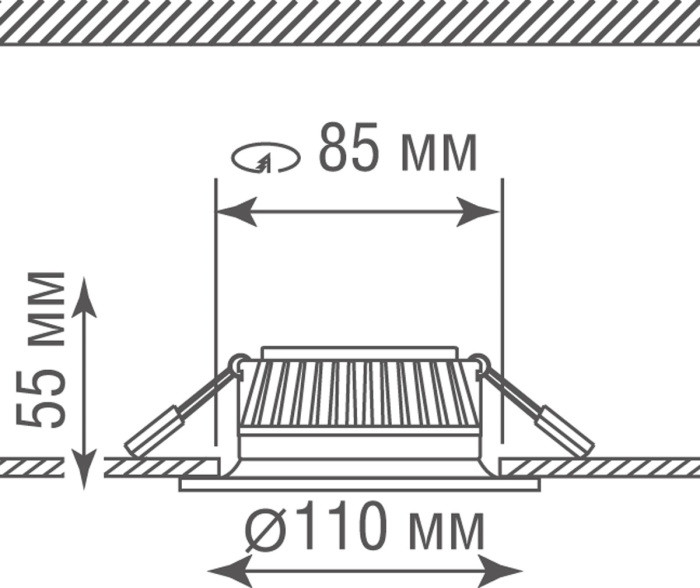Точечный светильник Ritm DL18891WW7W Donolux