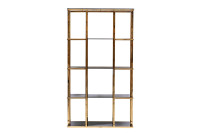 Стеллаж с черным стеклом (золотой) Стеллаж с черным стеклом (золотой)