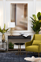 Зеркало прямоугольное в золотой раме