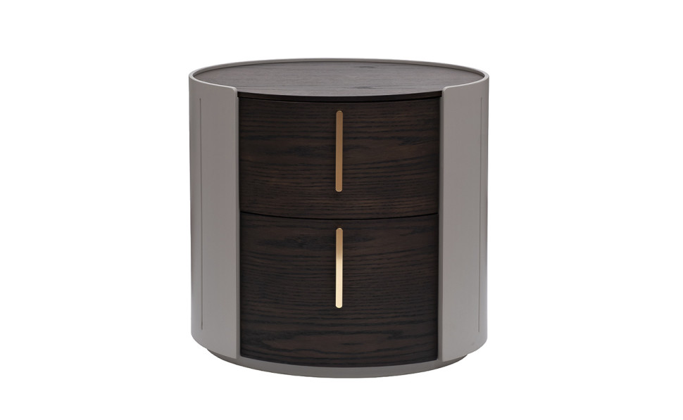 Тумбочка с 2мя ящиками темный шпон