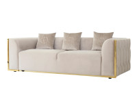 Диван Bern трехместный велюровый бежевый Диван Bern трехместный велюровый бежевый