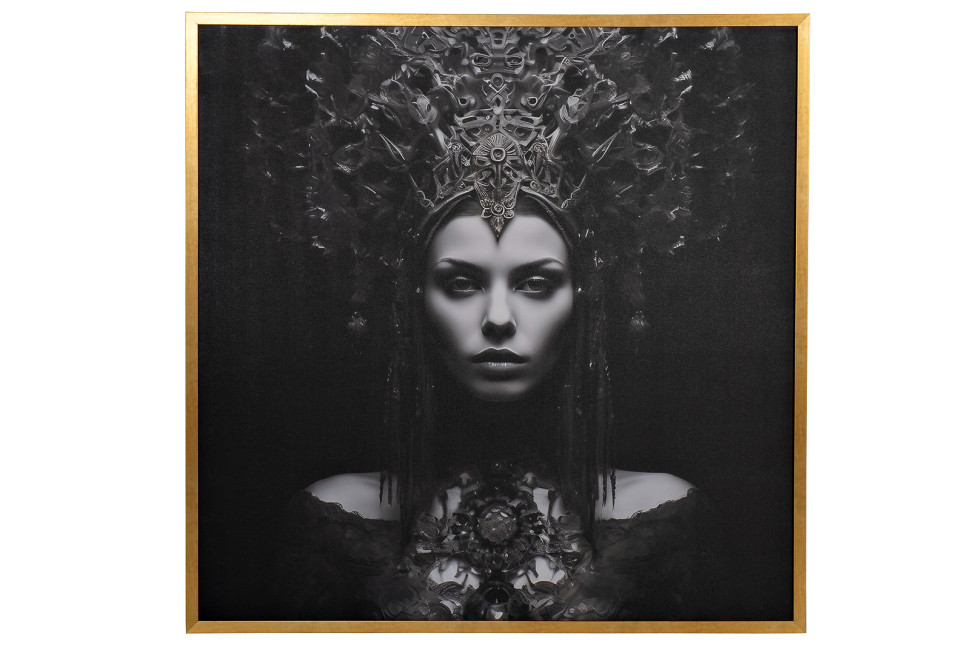 Холст "Царица" в золотом багете