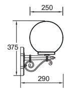 Настенный фонарь уличный  88201S Bl Oasis Light