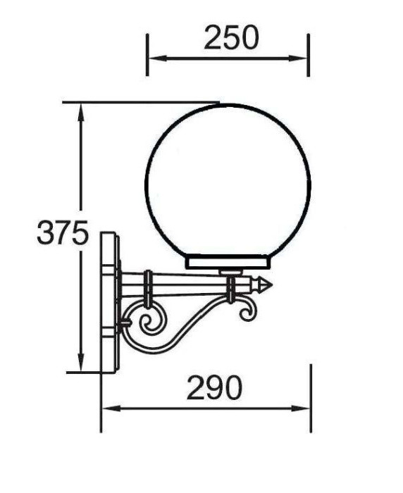 Настенный фонарь уличный  88201S Bl Oasis Light
