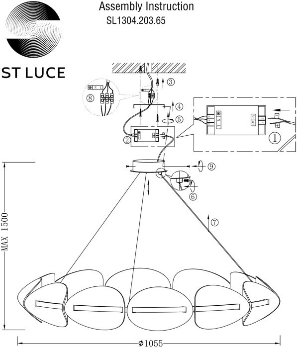 Подвесная люстра Etoile SL1304.203.65 ST Luce