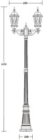 Наземный фонарь  91409MA Bl ромб Oasis Light