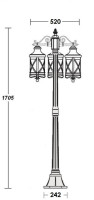 Наземный фонарь LUCERNA 84808B/02 Gb Oasis Light
