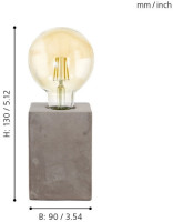 Интерьерная настольная лампа Prestwick 49812 Eglo