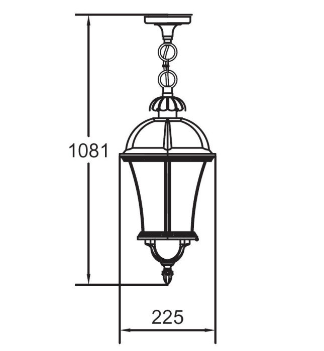 Уличный светильник подвесной  95205L Gb Oasis Light