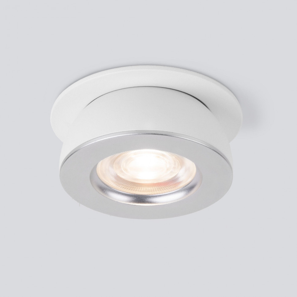 Точечный светильник Pruno 25080/LED 8W 4200К белый/серебро Elektrostandard