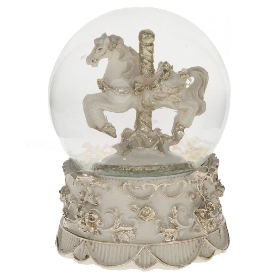 Фигурка декор в стекл шаре "Лошадка", D 6.5 см, L6,5 W6,5 H9 см, 2в.