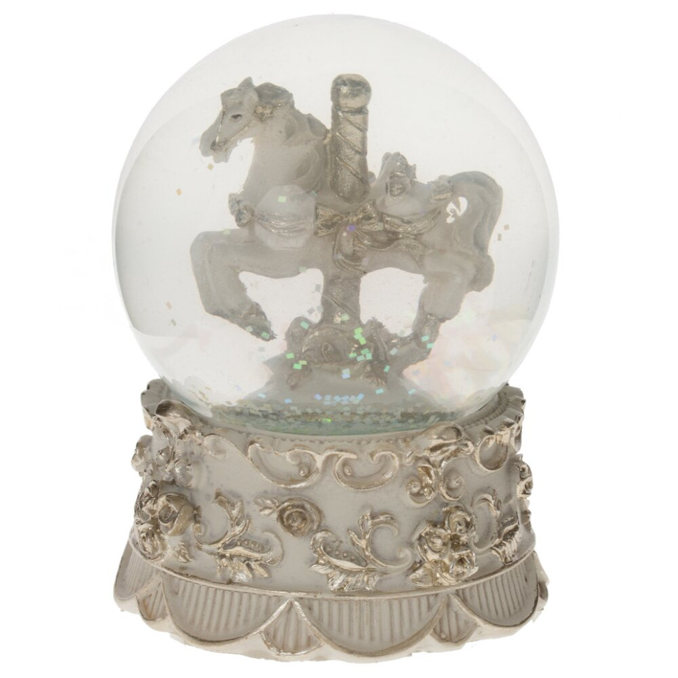 Фигурка декор в стекл шаре "Лошадка", D 6.5 см, L6,5 W6,5 H9 см, 2в.