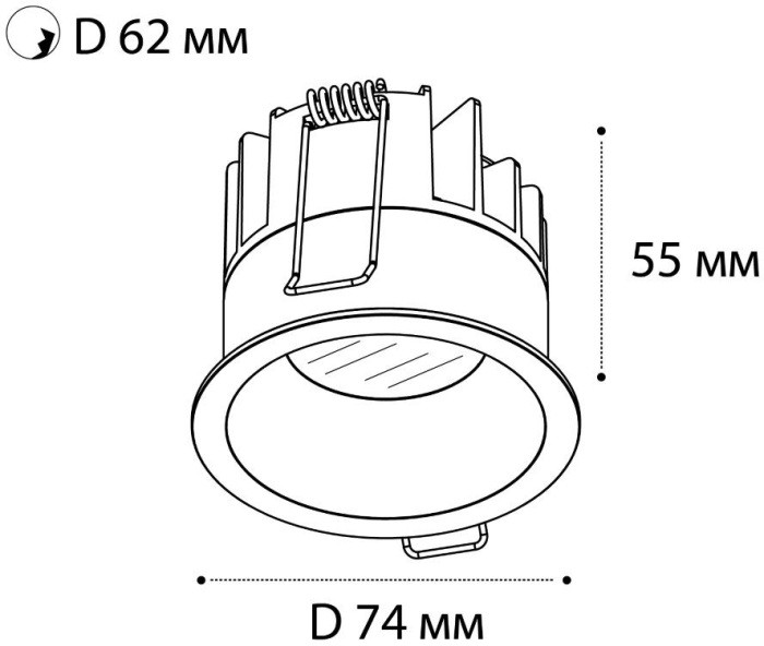 Точечный светильник  DL 3241 black Italline