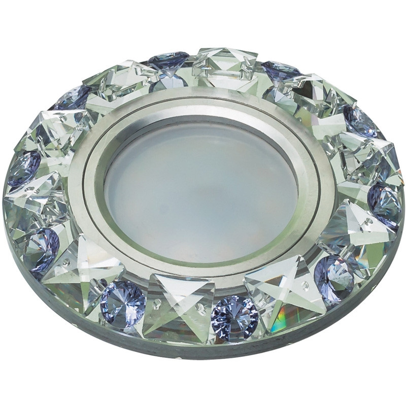 Точечный светильник Peonia DLS-P123 GU5.3 CHROME/CLEAR+PURPLE Fametto