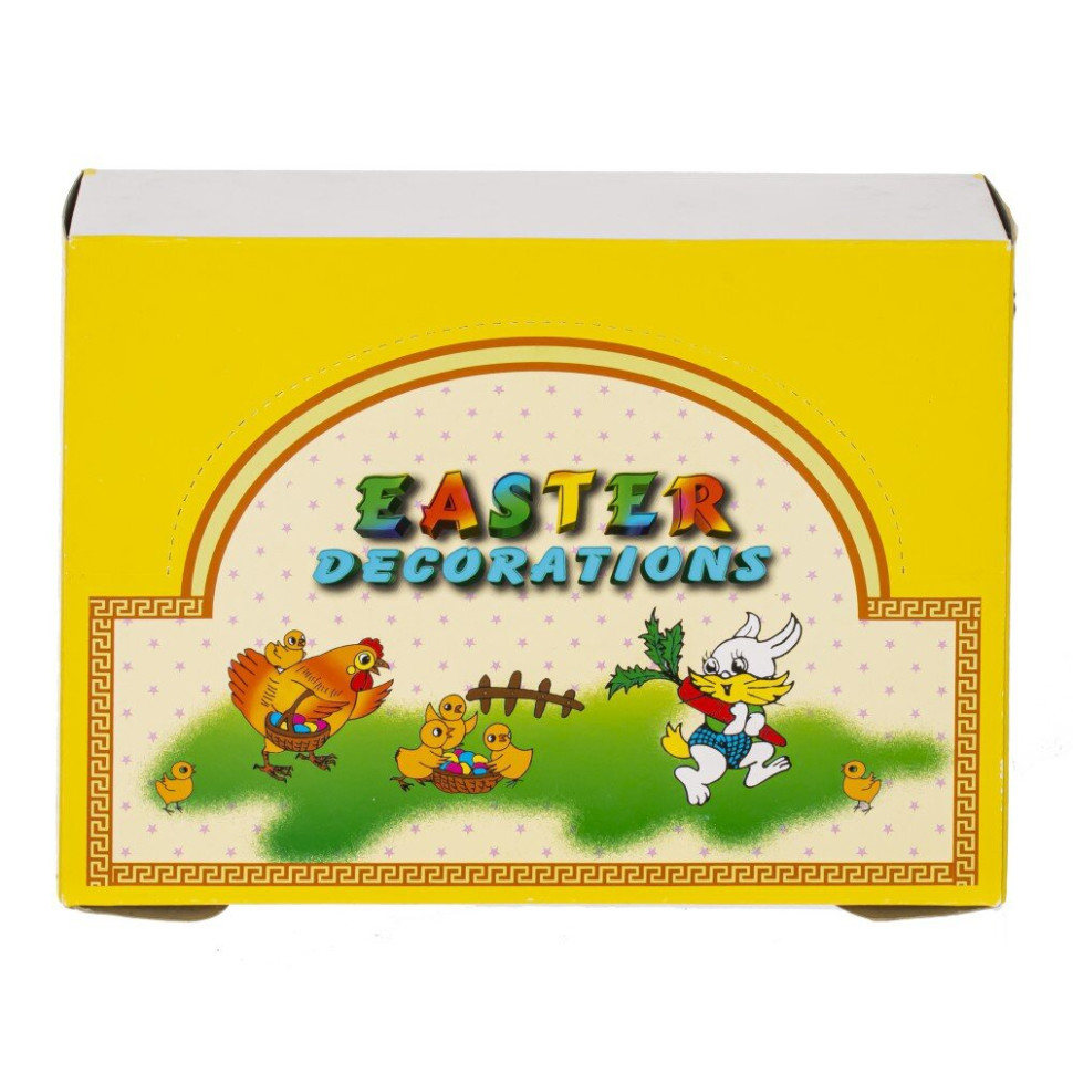 Набор из 6-ти изделий декоративных "Гнездо пасхальное" (4,5*3,5), L18 W14 H5,5 см