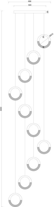 Подвесная люстра Montana A7777SP-10GO Arte Lamp