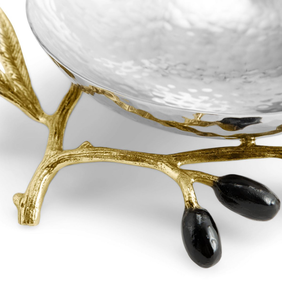 Салатник на ножке Michael Aram "Olive Branch", 11 см