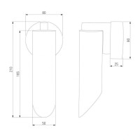 Настенный светильник Eurosvet Wing 40037/1 черный жемчуг