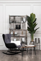 Стеллаж с черным стеклом Стеллаж с черным стеклом