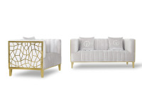 Диван Basel двухместный велюровый серый Диван Basel двухместный велюровый серый