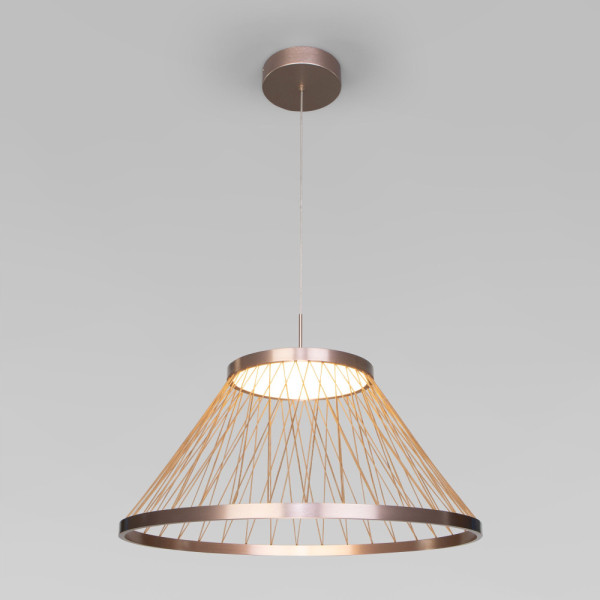 Подвесной светильник Cesta 40017/1 LED коричневый Eurosvet