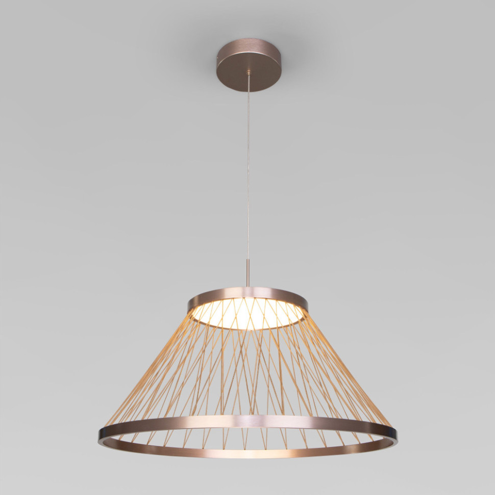 Подвесной светильник Cesta 40017/1 LED коричневый Eurosvet