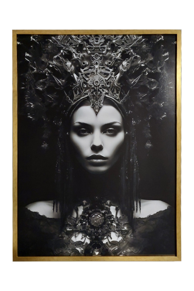 Холст "Царица" в золотом багете