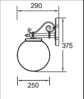 Настенный фонарь уличный  88202S Bl Oasis Light