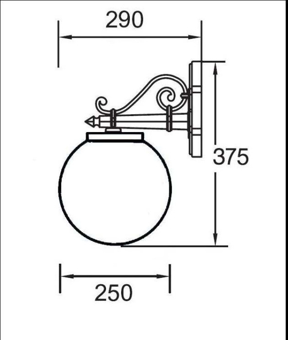Настенный фонарь уличный  88202S Bl Oasis Light