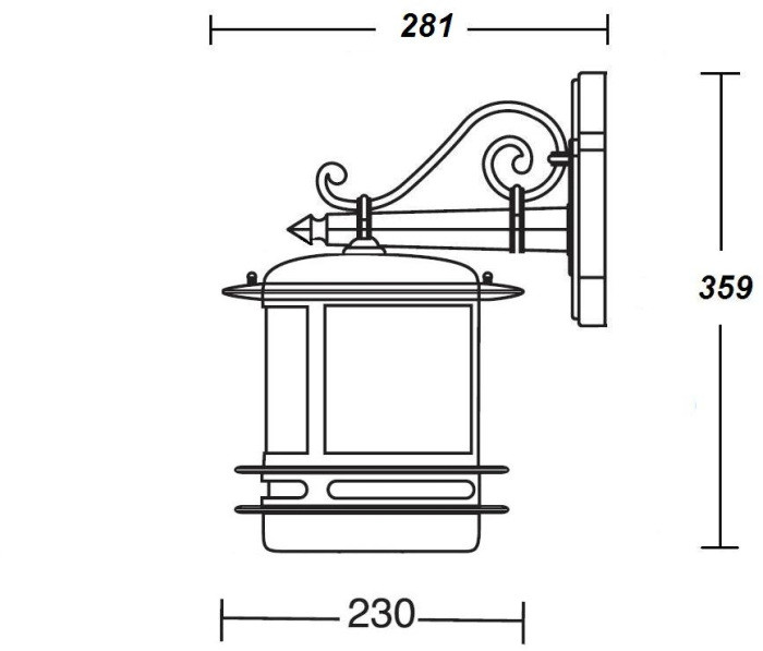 Настенный фонарь уличный TOKIO 68302/02 Bl opal Oasis Light