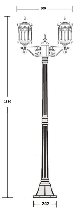 Наземный фонарь DELI S 89908SA Bl Oasis Light