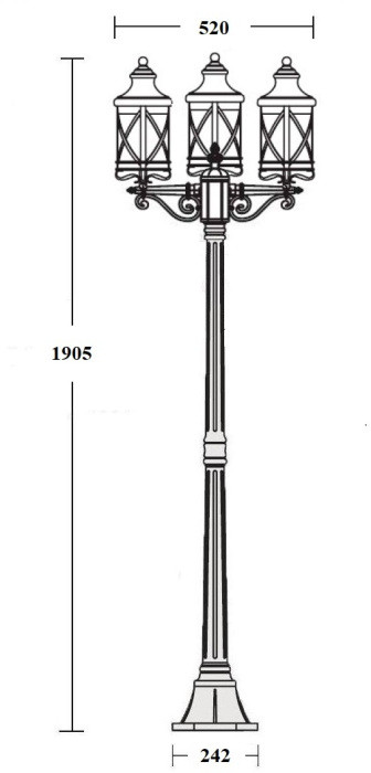 Наземный фонарь LUCERNA 84808B/02 Bl Oasis Light