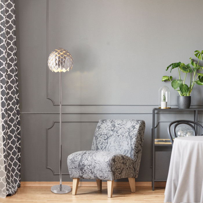 Торшер Cedro 01100/1 серебряный / хром Bogate's