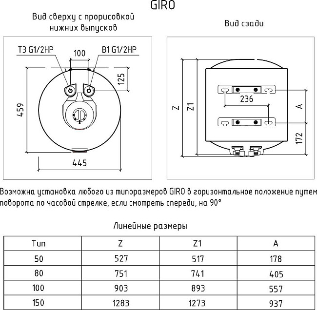Водонагреватель электрический Thermex GIRO 50