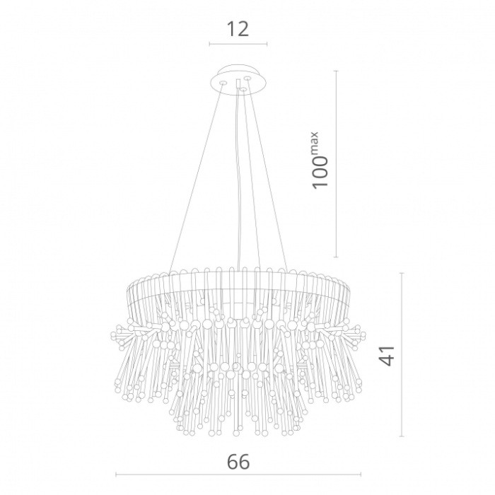 Подвесная люстра Vetro 7565/02 SP-7 Divinare