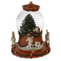 Фигурка декор в стекл шаре "Карусель" (движ, муз, подсвет, 3хААА, н/п), D 10 см, L14,5 W14,5 H18 см