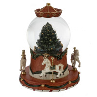 Фигурка декор в стекл шаре "Карусель" (движ, муз, подсвет, 3хААА, н/п), D 10 см, L14,5 W14,5 H18 см